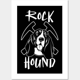 Rock Basset Hound Rockhound Posters and Art